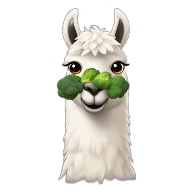 Llama y brócoli  sticker