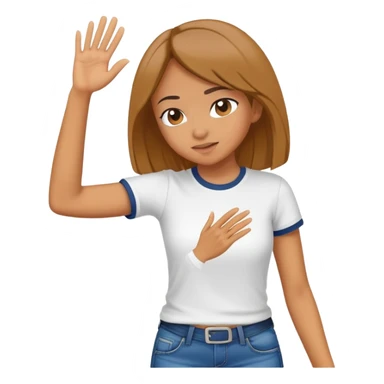 A girl doing the dab sticker