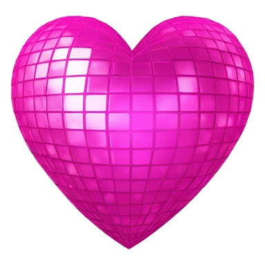 pink disco ball heart sticker