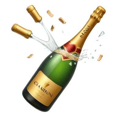 Champaine bottle opening sticker