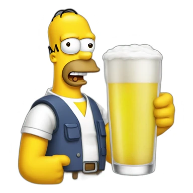 homer simsonp drink sticker