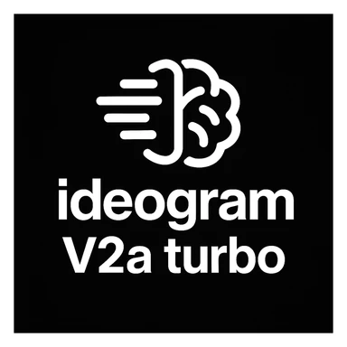recreate this logo with text of "ideogram V2a turbo", MAKE IT FIT IN SQAURE  sticker