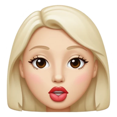 peace sign and kissy face sticker