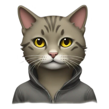 Cat like Banksy sticker