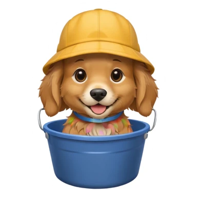 bucket hat dog sticker