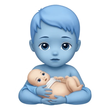 blue mutant baby sticker