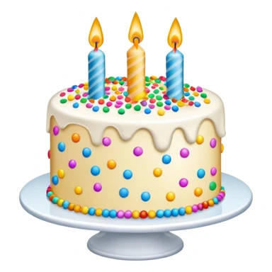 Realistic Funfetti birthday cake sticker