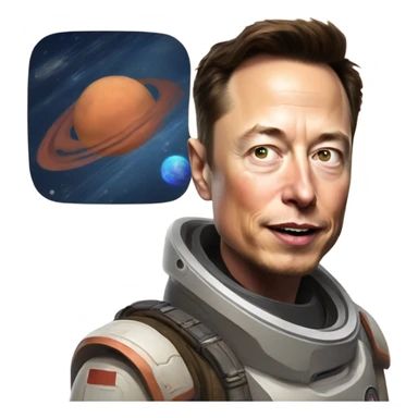Give me an emoji of Elon Musk on Mars sticker