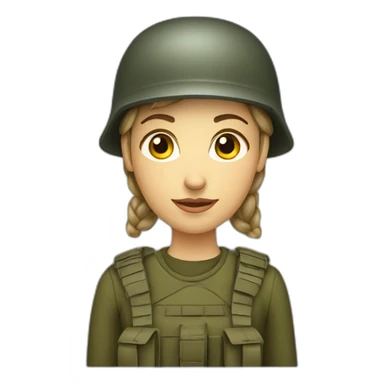 ukranian soldier woman sticker