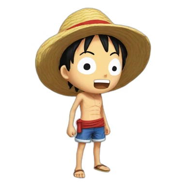 Luffy faisant un doith sticker