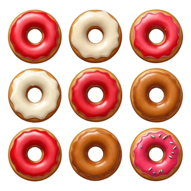 Apples and plain donuts  sticker