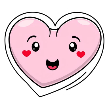 Heart eyes drools smirk  sticker