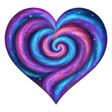 galaxy heart sticker