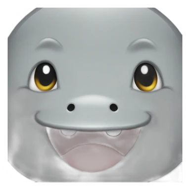 a cute dolphin face sticker