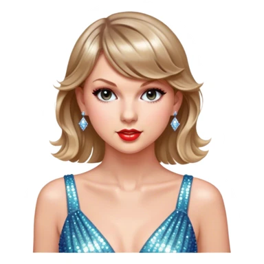 Taylor swift in sparkly dress  sticker