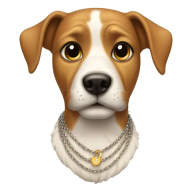 Dog wearing a necklace  sticker