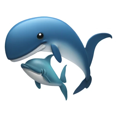 fish handshaking a whale sticker