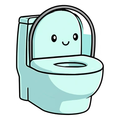 skibidi toilet with a face sticker