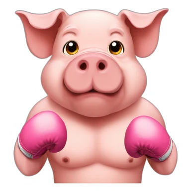 Pig that is a professional boxer sticker