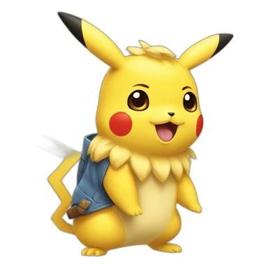 Pikachu qui dit bonjour sticker