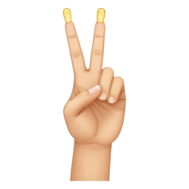 Hand showing three fingers sticker