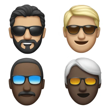 Teufel, sonnenbrille, muskeln, luzifer sticker