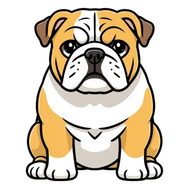 English bulldog fart sticker