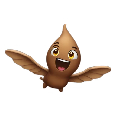 Flying Poop sticker