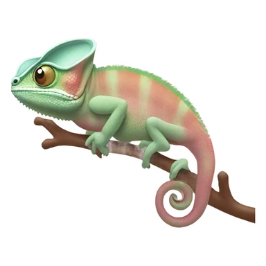 Baby pink chameleon  sticker