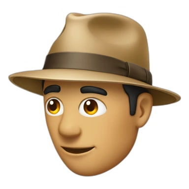 A fedora with safari flaps sticker