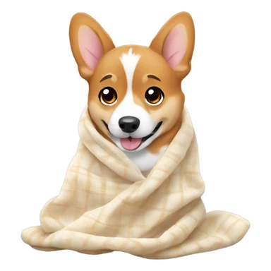 Cute Corgi in a blanket  sticker