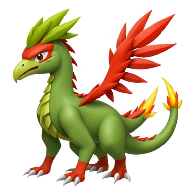 Sceptile-Inteleon-Blaziken-Pokémon-Fakémon-fusion (full body) sticker