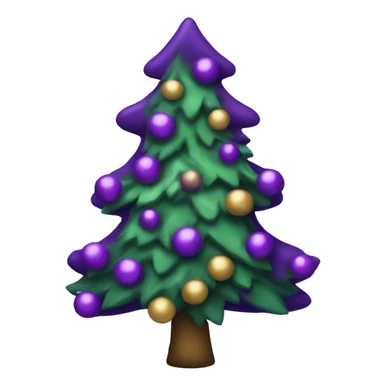 Purple Christmas tree  sticker