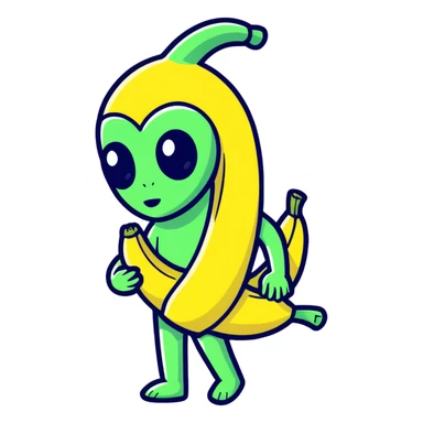 Banana Alien  sticker
