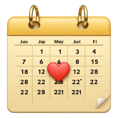 cute kalender , really light yellow/gold/brown themed with maybe a little heart on it. its paper in it and rings at the top of it where the paper is on. it needs to look like its drawed  and the rings at the top instead.  and it not has to look like its standing and a little bit more out zoomed  sticker