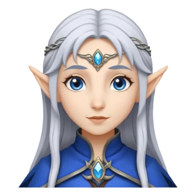 Frieren the female elf mage with silver hair sticker