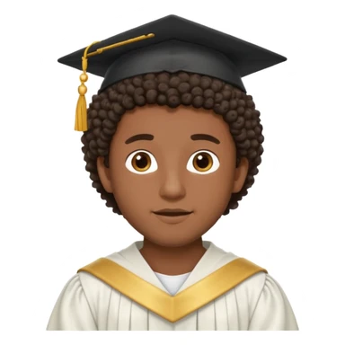 hombre moreno crespo graduado con toga sticker