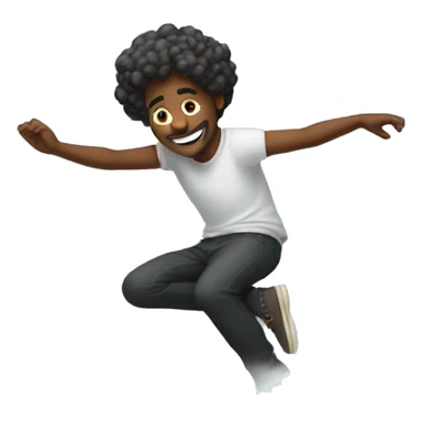 Dancing on cloud emoji add cloud below him sticker
