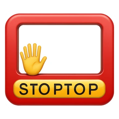 kırmızı zeminli beyaz renkle stop yazılı levha sticker