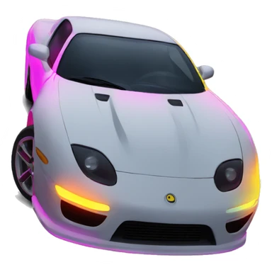neon sports car sticker