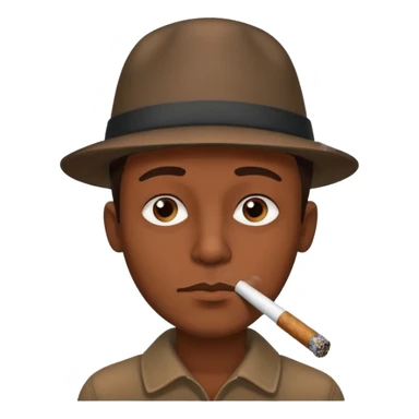 Man smoking blunt sticker