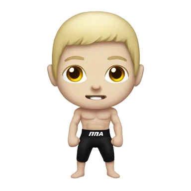 MMA fighter white-skinned in the stand sticker