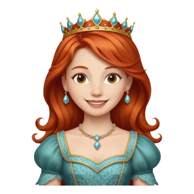 red haired princess sticker
