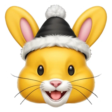 bee bunny teeth  with party cap sticker