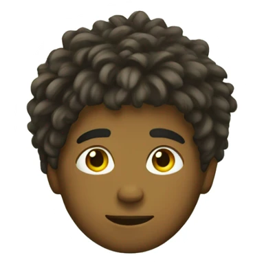 brown boy with grass hair sticker