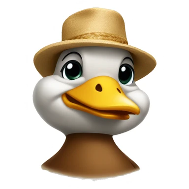 Pato com um chapéu sticker