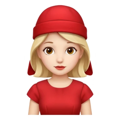 red hat and red dress girl sticker