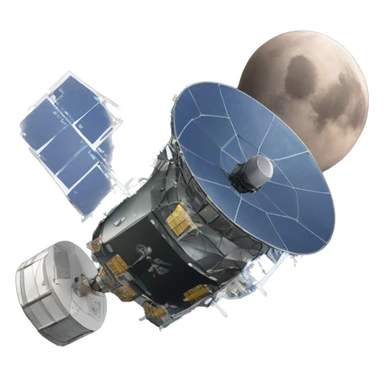 Satellite with artificial intelligence and wireless antenna sticker