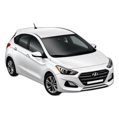 Hyundai i30 hatchback white sticker