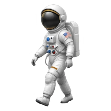 Astronaut walk on moon sticker